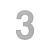 Цифра "3" самоклеящаяся SS304 (50х30) (FUARO) SSC сатинированный хром (46943) (FUARO)