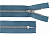 Молния джинсовая ZM05 металл (тип4 неразъемная, A.Silver/Blue состар.сереб/синий (Е382), 18см)