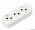 Smartbuy колодка 3 гн. 10А 250В (корпус АБС-пластик, белая) SBE-10-3-00-N