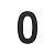 Цифра "0" самоклеящаяся SS304 (50х30) (FUARO) BL черный (46977) (FUARO)