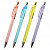 Ручка шариковая автомат. BRAUBERG Stripes Pastel, СИНЯЯ, корпус ассорти, линия 0,3мм, 144220