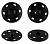 Кнопка KN01 Black (чёрный) (15мм) металл