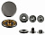 Кнопка установочная KP10 Nickel (никель) (15 мм) из 4-х частей