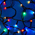 СНОУ БУМ Гирлянда эл. вьюн 10м, 100LED, диод с пузырями, мульти, 8 реж. ПВХ черный, IP20, 220В