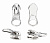 Бегунки для молний спираль BC01 Silver (серебристый) (тип7)