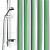 Штора для ванной комнаты полиэтилен 180*180см,РИТМ зеленая,6984-010-green/ Вилина