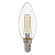 General филамент свеча E14 12W 6500K 6K 35x98  (нитевидная) прозр. GLDEN-CS-12-230-E14-6500 661000
