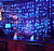 Гирлянда-занавес ул. ULD-C3020-240/TTK BLUE (мерц) 240LED синий 3x2/24 соед, пр.прозр IP44 Uniel