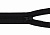 Молния спиральная ZC01 (Black/Black (чёрн/чёрн), 75см, тип7 1замковая, разъём.)