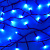 СНОУ БУМ Гирлянда эл. вьюн 10м, 100LED, синий, режим стробоскоп, ПВХ черный, 220В