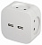 ЭРА разветвитель (тройник) 4 роз.+2xUSB , 10А белый SP-4-USB-W 49532